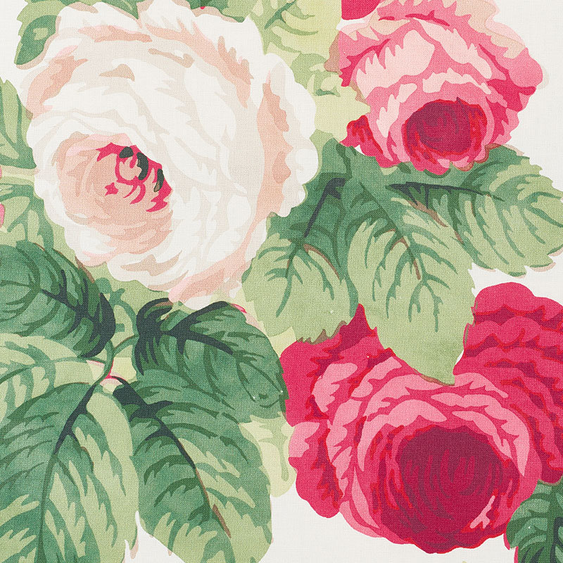 Nancy Floral Fabric, Rose