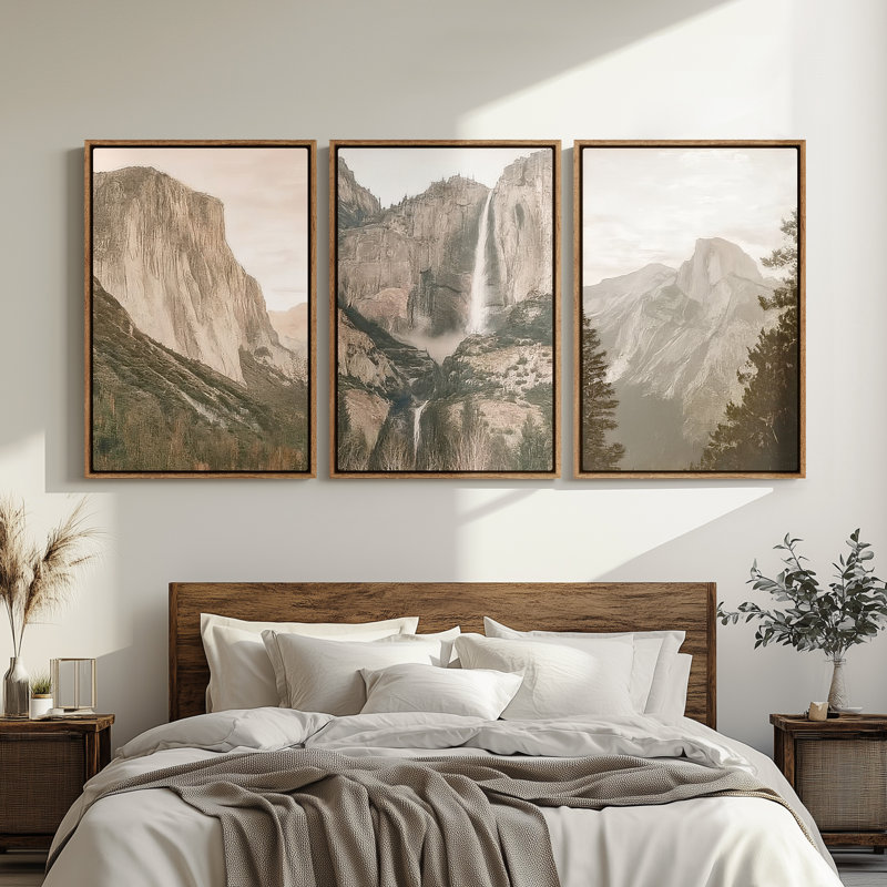 Framed Canvas wall Art, Vintage Abstract Wall pirnts for Bedroom, 36" H x 24" W, Natural