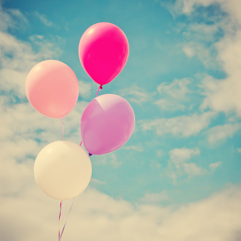Pastel Ballons par Fisher Photostudio - Photographie sur toile tendue, L 12 po x H 12 po