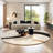 Light luxury blue curved sofa