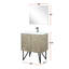 Rustique 30 po Meuble-lavabo large, surface en quartz blanc, robinet en métal et miroir 28 po x P 20 po pour salle de bain, comptoir, enchanteur