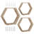3 Piece Hexagon Solid Wood Floating Shelf-1339698721