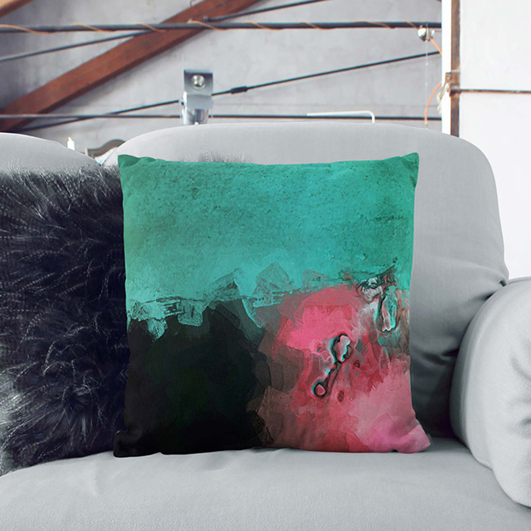 Down the Road in Abstract Cushion with Filling