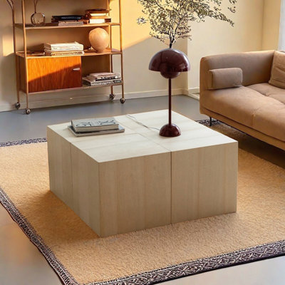 Creative geometric deformation end table