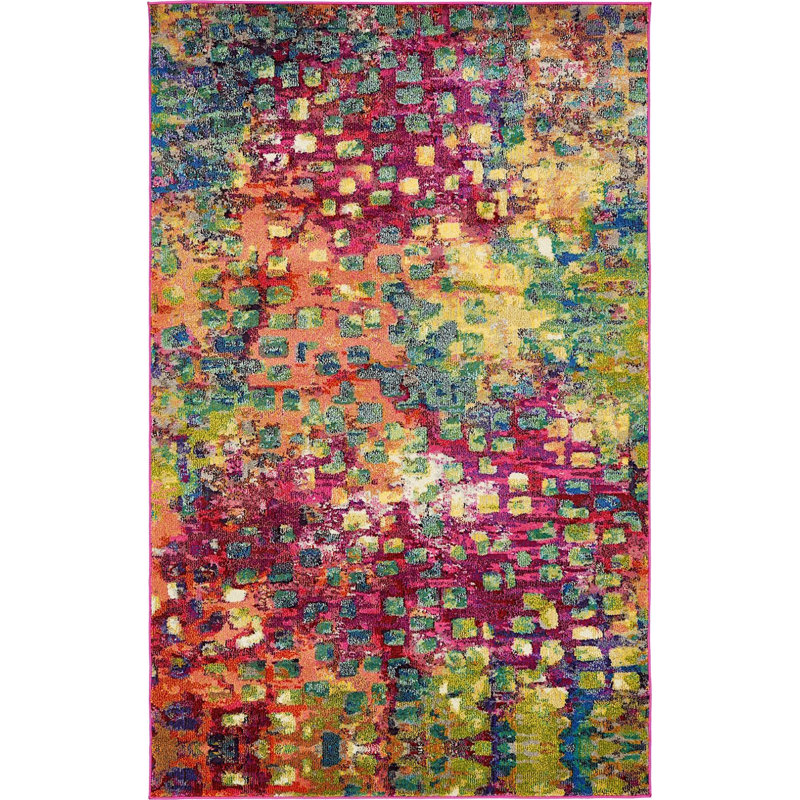 Meadow Abstract Indoor Rug, Rectangle 4' x 6'