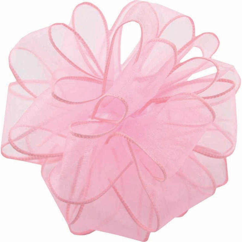 Ruban diaphane 50 fils, Rose