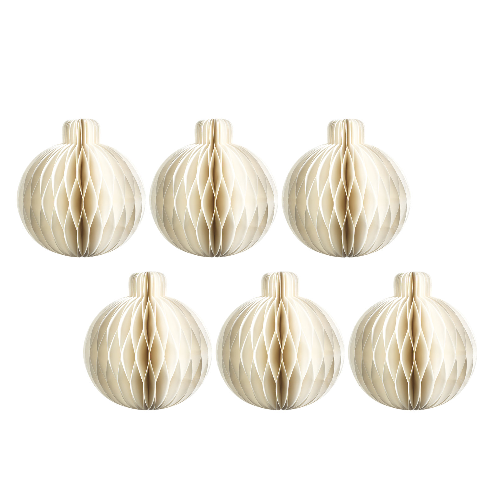 Miriam Paper Deco Sphere Ornaments, 10" H x 9.5" W x 9.5" D