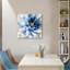 Décoration murale dorée, bleu, doré, 16 po x 16 po