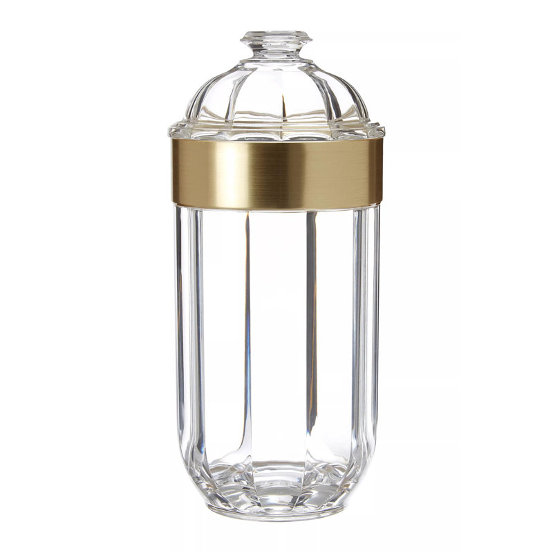 Jar, Light Gold, 22cm H x 10cm W x 10cm D