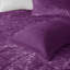 Literie en velours mauve pour très grand / très grand lit - Édredon à motif de losanges et coussin décoratif inclus dans le dessus avec des taies décoratives