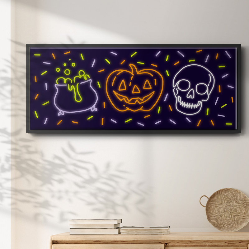 Neon Halloween Collection D-, toile encadrée, H 24 po x l 60 po