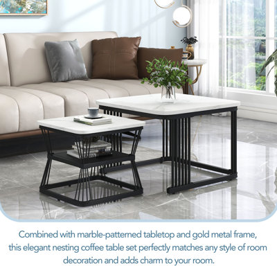 Frame Coffee Table with Storage