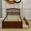 Lit plateforme simple avec tiroirs et rangement-111978728