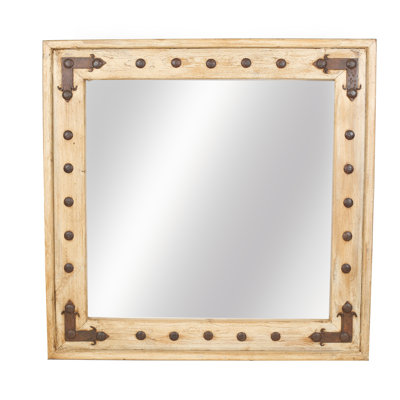 Norah Wood Flat Wall Mirror