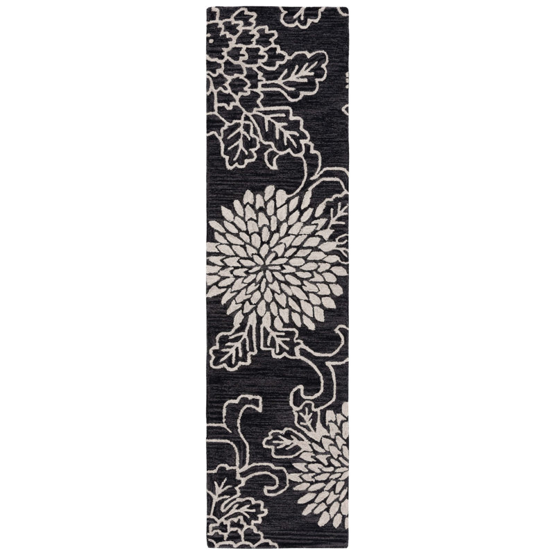 Abranda Hand Tufted Wool Floral Rug, Runner 2'3" x 9'