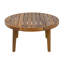 Ensemble de causeuse et table basse d'extérieur 2 pièces avec structure en bois d'acacia, coussins beiges et détails en corde