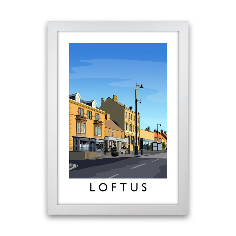 Loftus 3 Portrait by Richard O'Neill - Print, 34cm H x 25cm W x 3cm D, White Framed