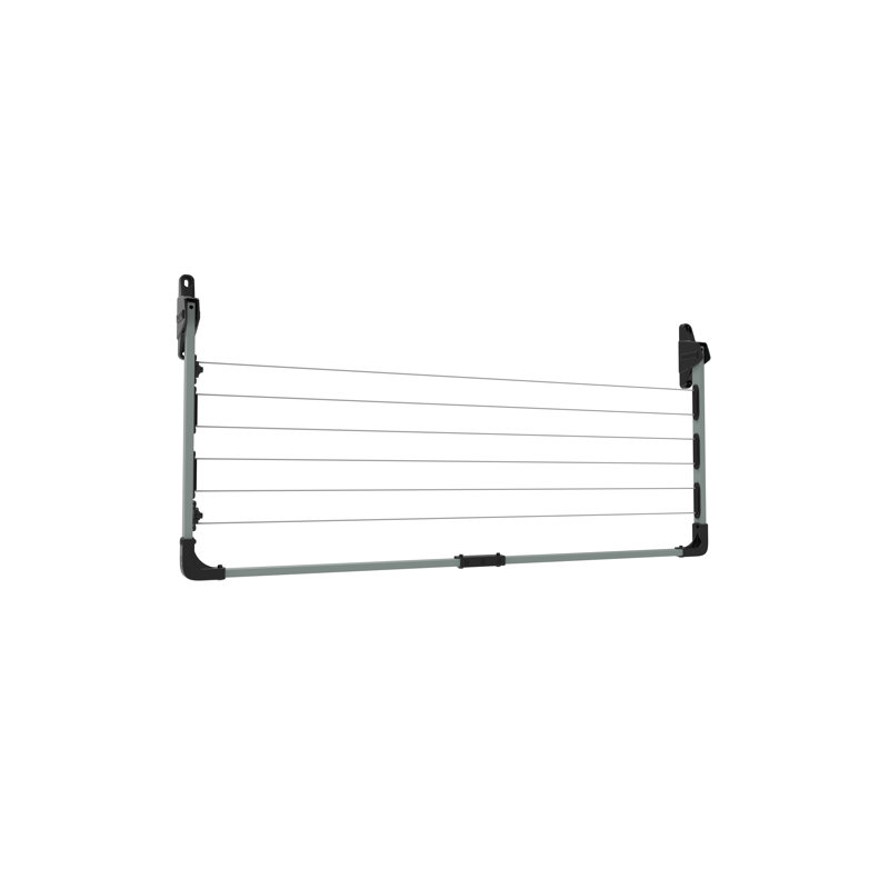 Séchoir à linge mural en acier Daytek, H 8,3 po x l 60,6 po x P 22 po, Gris clair