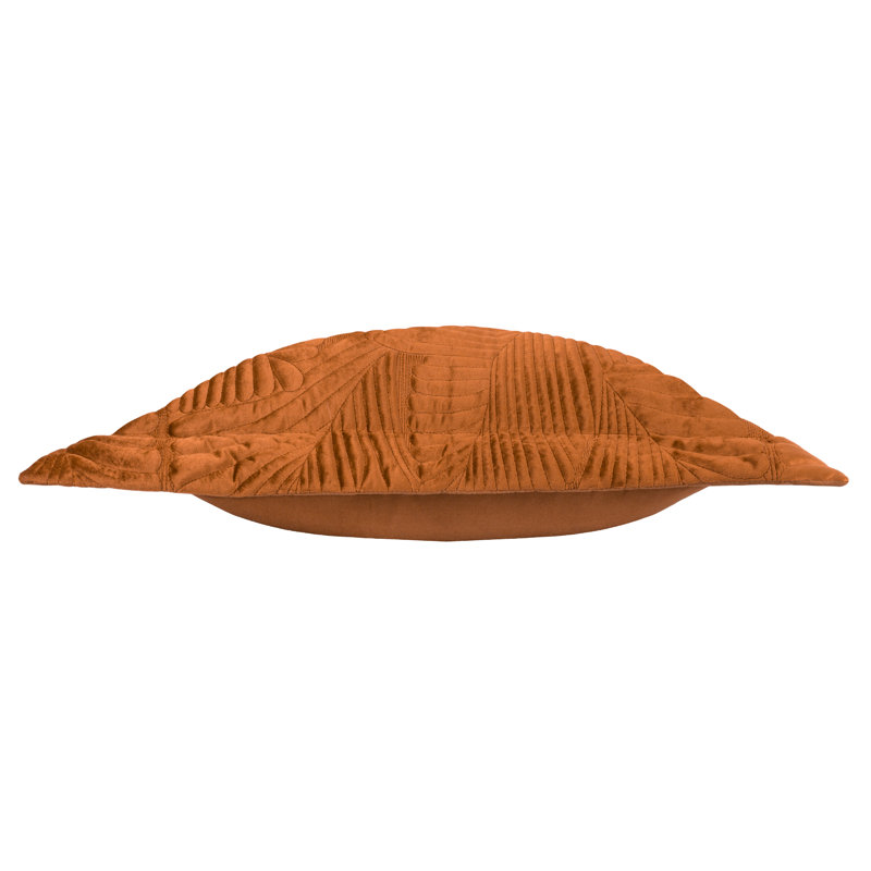 Palmeria Rust Square Throw Pillow Cover, Rust