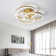 Shawntae 3-Light LED 50W Modern Flush Mount Ceiling Fixture Remote Dimmable