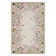 Floral Vintage Washable Beige Area Rug with Non Slip Backing - Low Pile Durable Carpet for Living Room, Bedroom, Dining Room or Office Decor