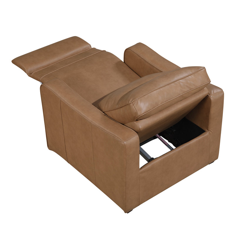 Ensemble de canapé inclinable électrique moderne 3 pièces brun