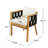 Patio 5-Piece Acacia Wood Round Dining Set With Flat Rope & Cushions