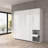 Maile High-Gloss Scratch-Resistant Murphy Bed and Storage Cabinet with Door and Pull-Out Shelf-100676305