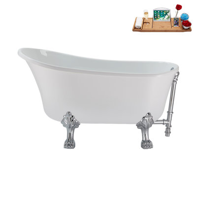 51.2'' x 25.6'' Soaking Acrylic Bathtub