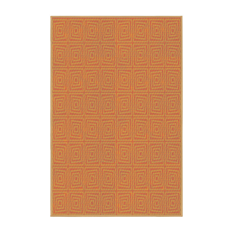Tapis de zone jaune foncé à motifs, Rectangle 2 pi x 5 pi