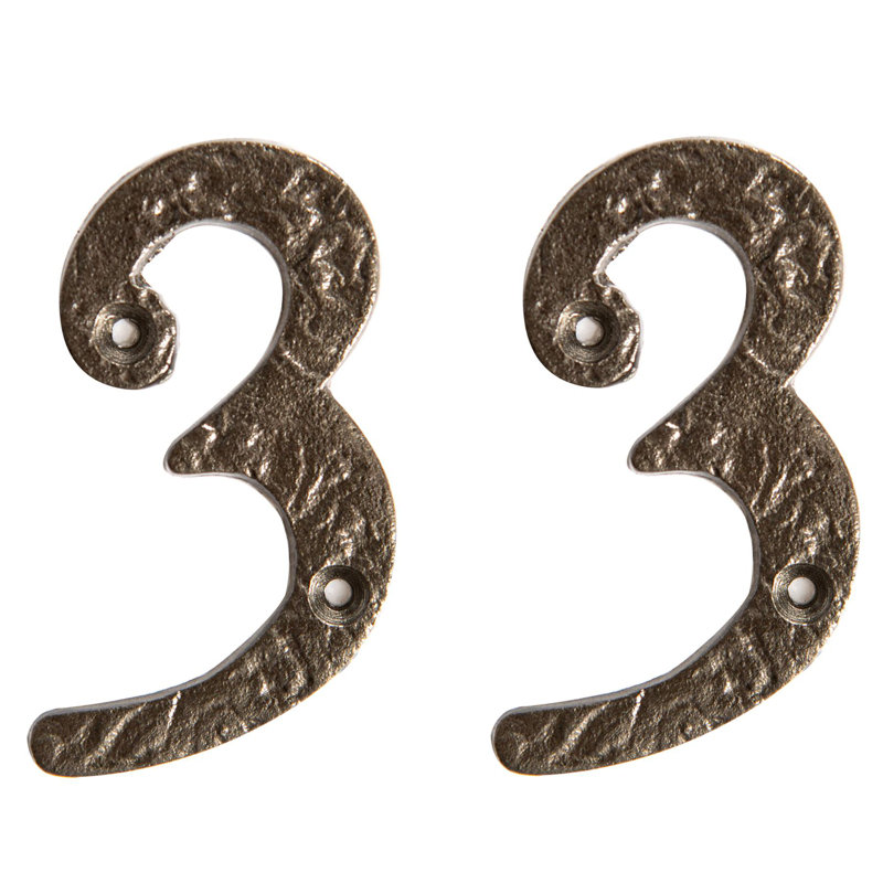7.7cm H Iron House Number