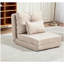 Fauteuil Boneless, canapé-lit pliant rembourré avec dossier réglable, beige