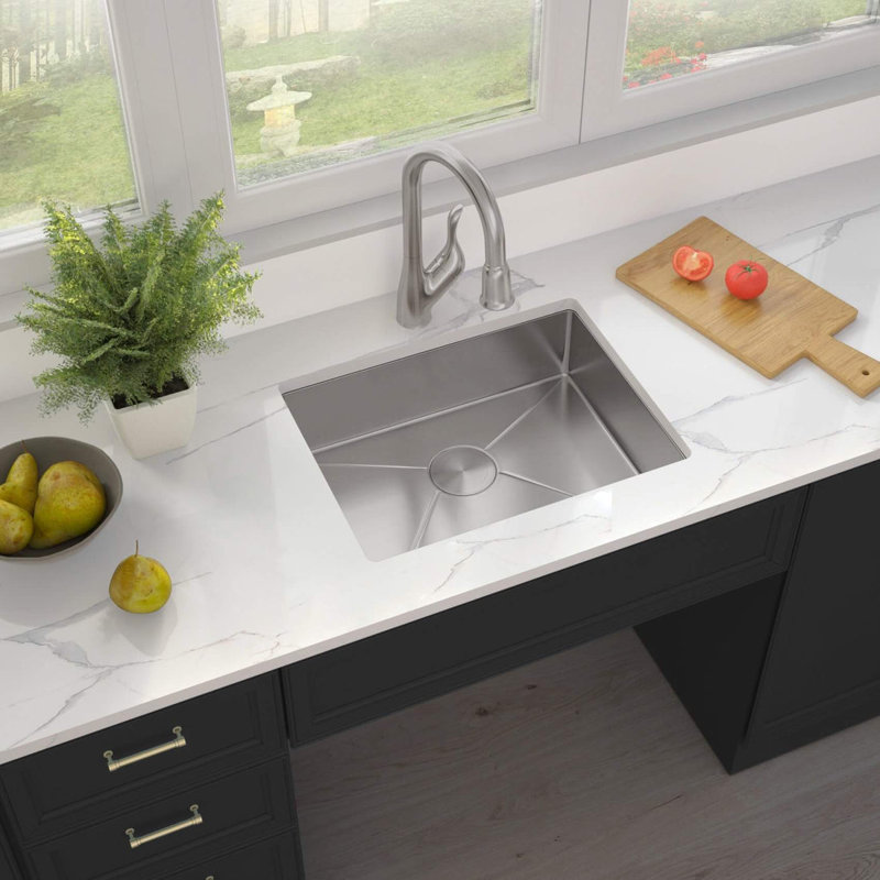 31'' L Undermount Single Bowl Stainless Steel Kitchen Sink