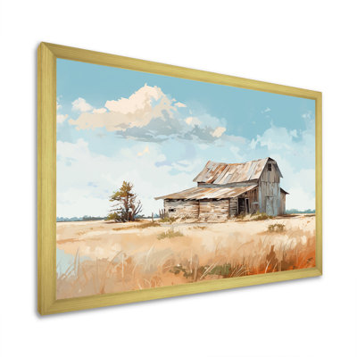 Charme de grange minimalisme sur toile