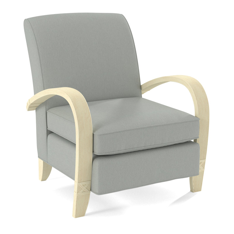 Vero Armchair, Bisque, White Performance Fabric; 0851-94