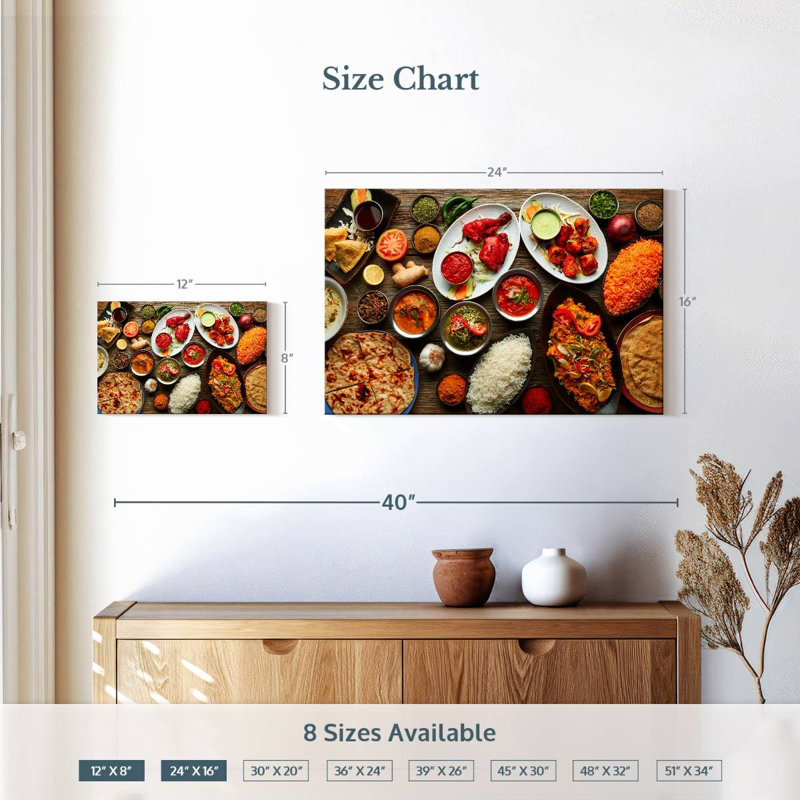 Yarlin Indian Cuisine Specialties, H 16 po x l 24 po