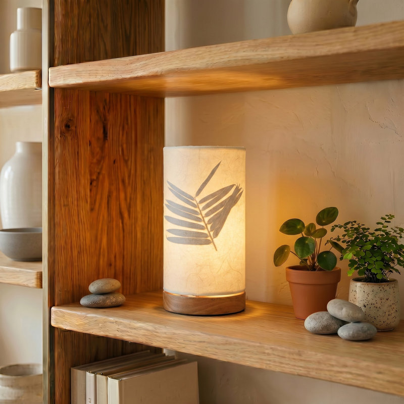 Lampe de table 9" en bambou
