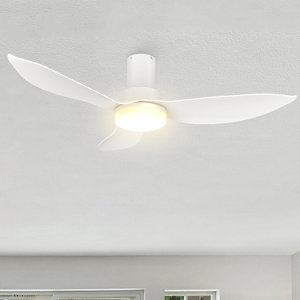 36" Volkert 3 Blade Smart Flush Mount Ceiling Fan with Remote Control and LED Light Kit Included