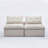 Ernesto Boneless Armless Chenille Compression Sectional Sofa with Neck & Lumbar Pillow-1247353293