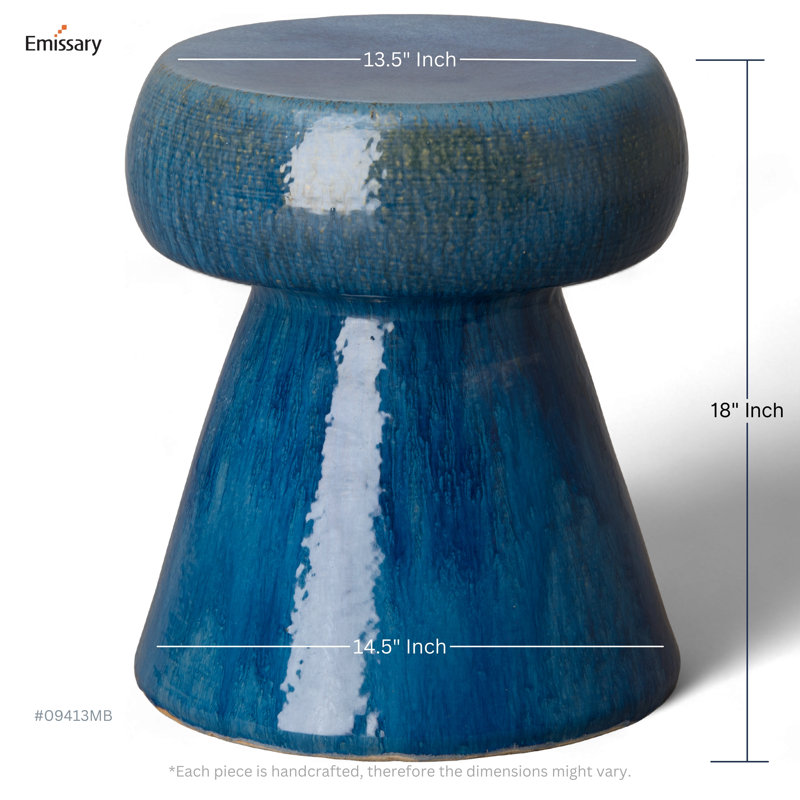 Tabouret de jardin haut en céramique 18 po Labrador