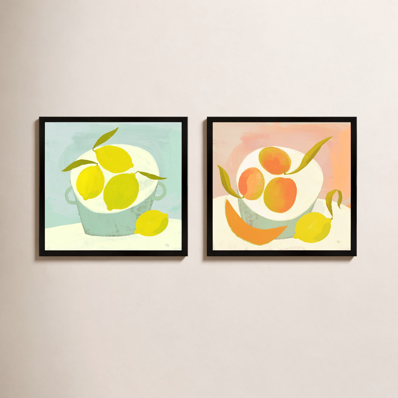 Summer Bounty by StudioM, Black, 36" H x 36" W x 1.25" D
