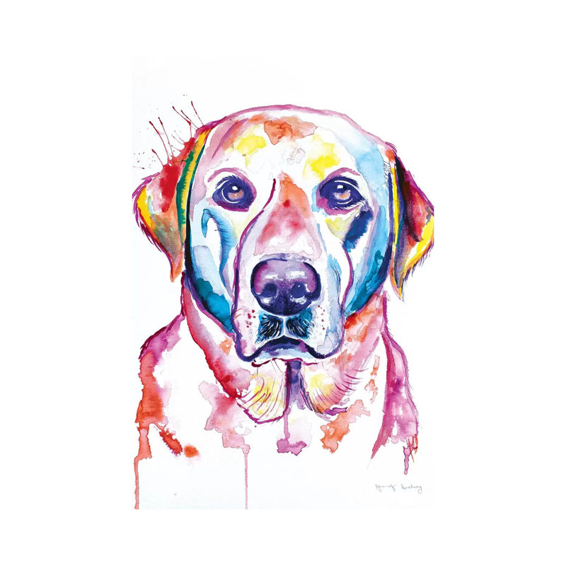 WaterColour Yellow Lab by Jennifer Seeley - Wrapped Canvas Gallery-Wrapped Canvas Giclée, 66.04 cm H x 45.72 cm W