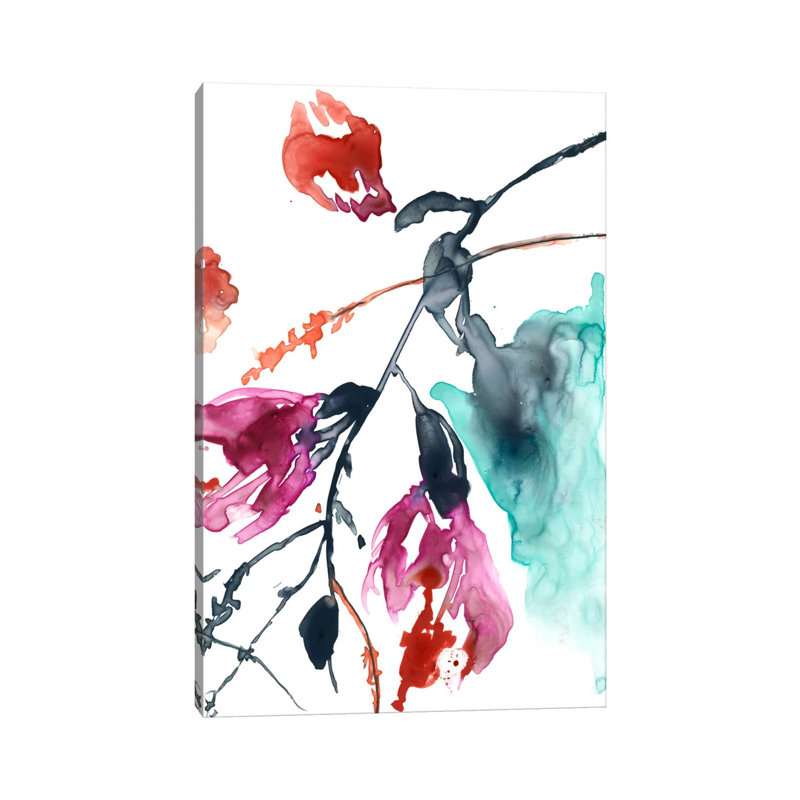 Hanging Fuchsia II by Jennifer Goldberger - Wrapped Canvas Gallery-Wrapped Canvas Giclée