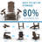 Brown All-Weather HDPE Plastic Folding Adirondack Chair with Cup Holder for Patio & Garden (Set of 2)-476871474-484979592
