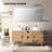 Antonina 60'' Natural Veneer Plywood Double Bathroom Vanity with Engineered Quartz Top-117378460