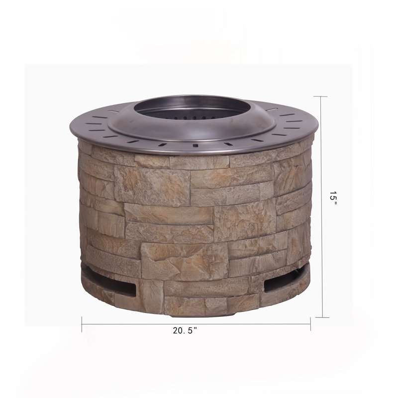 20 inch Outdoor Round Wood Burning Smokeless Fire Pit