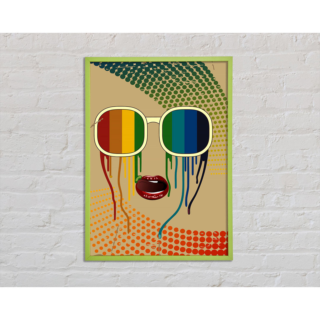 Besancon Funky Rainbow Sunglasses - Einzelne Bilderrahmen Kunstdrucke