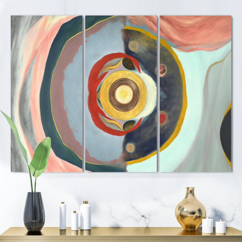 Mystic Terra Rosa Wisdom V - 3 pièces sur toile, H 28 po x l 36 po x P 1 po, Toile tendue