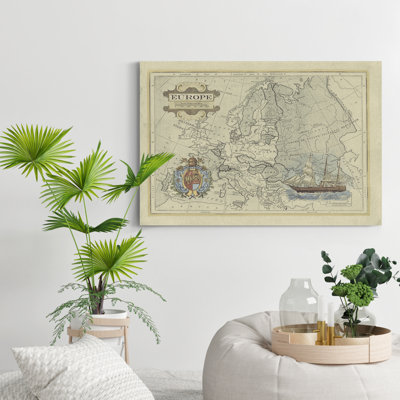 " Antique Map Of Europe "
