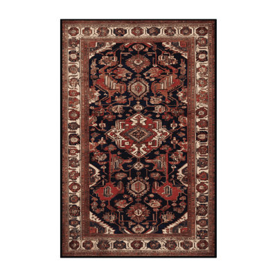 Machine Washable Persian Brown Area Rug